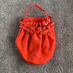 Alexander Wang Diego Bucket Bag Red Leather Studded